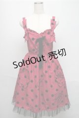 Angelic Pretty / DOLLY DOTジャンパースカート  ワイン S-25-05-20-026-AP-OP-AS-ZS