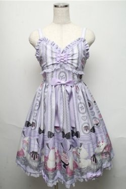 画像1: Angelic Pretty / Princess Puppyジャンパースカート  ラベンダー S-25-05-20-027-AP-OP-HR-ZS