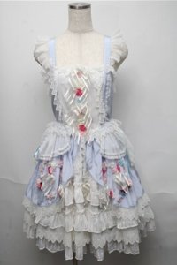 BABY,THE STARS SHINE BRIGHT / Garden Flowerジャンパースカート - サックス S-25-05-20-028-BA-OP-SZ-ZS
