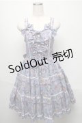 metamorphose / ガーデニングくまちゃんティアードジャンパースカート  ブルー系 S-25-05-20-029-ME-OP-AS-ZS