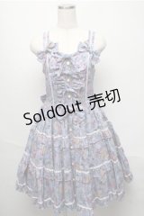 metamorphose / ガーデニングくまちゃんティアードジャンパースカート  ブルー系 S-25-05-20-029-ME-OP-AS-ZS