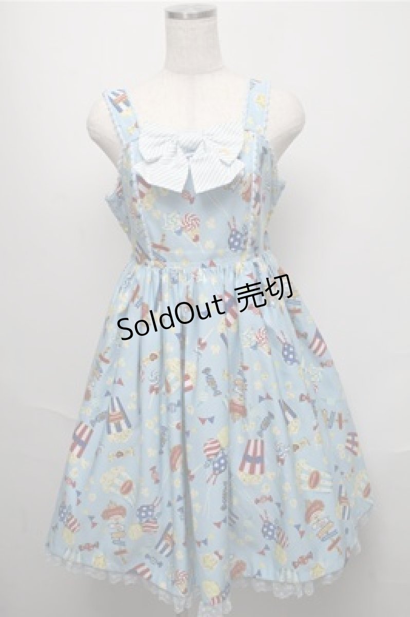 画像1: Angelic Pretty / Happy Park Carnivalジャンパースカート  サックス S-25-05-20-031-AP-OP-HR-ZY (1)