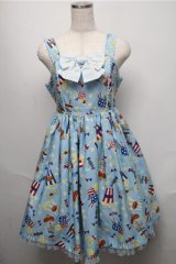 Angelic Pretty / Happy Park Carnivalジャンパースカート  サックス S-25-05-20-031-AP-OP-HR-ZY
