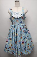 画像1: Angelic Pretty / Happy Park Carnivalジャンパースカート  サックス S-25-05-20-031-AP-OP-HR-ZY (1)