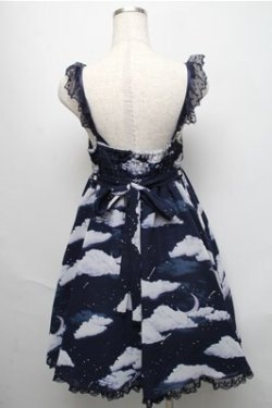 画像2: Angelic Pretty / Misty Skyジャンパースカート【2022再販】  紺 S-25-05-20-032-AP-OP-AS-ZS