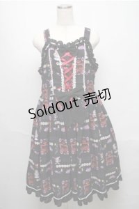 metamorphose / Disney Alice in Wonderlandジャンパースカートセット  黒 S-25-05-20-034-ME-OP-ET-ZS