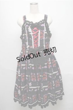 画像1: metamorphose / Disney Alice in Wonderlandジャンパースカートセット  黒 S-25-05-20-034-ME-OP-ET-ZS