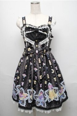 画像1: Angelic Pretty / Dreamy Night Cakesジャンパースカート  黒 S-25-05-20-035-AP-OP-SZ-ZS