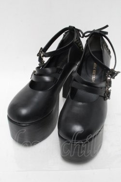 画像1: ATELIER PIERROT / ANTIQUE GOLD FRAME PUMPS LL 黒 S-25-05-21-001-EL-SH-AS-ZS
