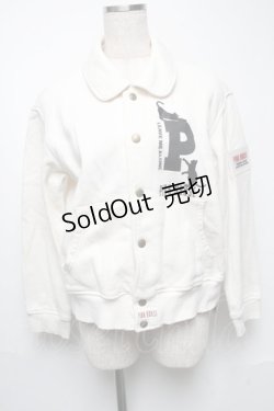 画像1: 【SALE】PINK HOUSE / キャットシルエットロゴプリントブルゾン  オフ S-25-05-21-035-LO-CO-AS-ZT034