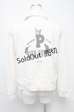 画像2: 【SALE】PINK HOUSE / キャットシルエットロゴプリントブルゾン  オフ S-25-05-21-035-LO-CO-AS-ZT034