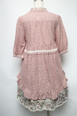 画像2: axes femme / カーディガン重ね着風ワンピース  ピンク S-25-05-21-041-AX-TO-HR-ZS