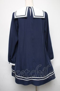 画像2: Amavel / セーラーAラインワンピース  紺 S-25-05-21-043-CA-OP-HR-ZS