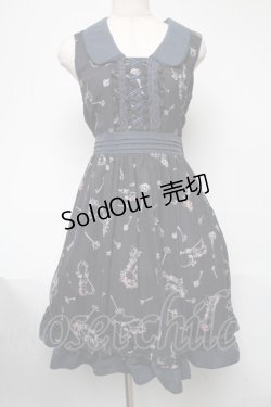 画像1: axes femme / 鍵柄ワンピース  紺 S-25-05-21-056-AX-OP-HR-ZS