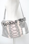 axes femme / レースUP合皮2wayボストン  ブラウンｘピンク S-25-05-21-006-AX-BG-HR-ZS