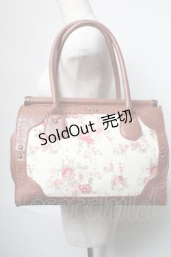 画像1: axes femme / 花柄ボストンバッグ  ブラウン S-25-05-21-007-AX-BG-AS-ZS