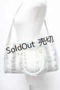 axes femme / 合皮配色フリルボストン  グレーｘサックス S-25-05-21-008-AX-BG-HR-ZS