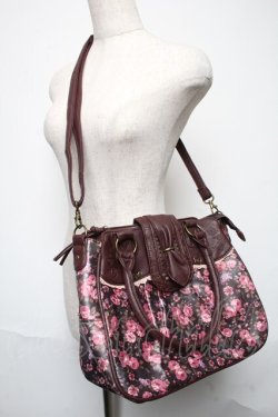 画像2: axes femme / 花柄2wayバッグ  ピンクブラウン S-25-05-21-009-AX-BG-HR-ZS