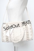 axes femme / 合皮配色フリルボストン  ベージュ S-25-05-21-011-AX-BG-HR-ZS