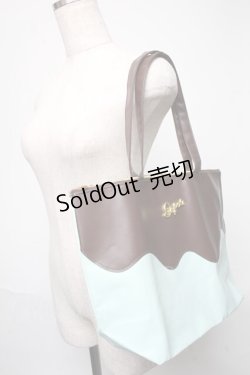画像3: Q-pot. / ファスナー＆ポケット付チョコミントシェイクトートバッグ  ミント S-25-05-21-015-QP-BG-AS-ZS