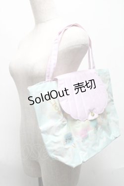 画像2: Q-pot. / ポケット付折りたたみ式シェルマカロントートバッグ  ミント S-25-05-21-020-QP-BG-AS-ZS
