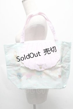 画像3: Q-pot. / ポケット付折りたたみ式シェルマカロントートバッグ  ミント S-25-05-21-020-QP-BG-AS-ZS