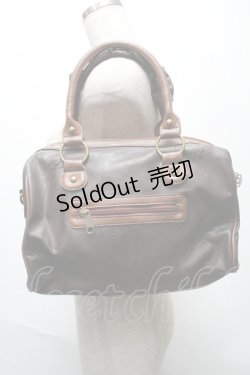 画像3: axes femme / 合皮配色フリルボストン  ブラウン S-25-05-21-003-AX-BG-HR-ZS