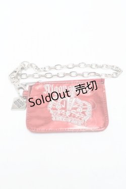 画像1: ALGONQUINS / ロゴ刺繍パスケース  赤 S-25-05-22-001-AL-ZA-HR-ZS