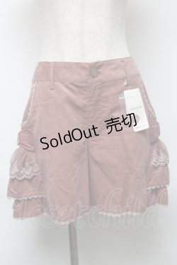 画像1: axes femme / ティアードフリルショートパンツ  ピンク S-25-05-22-049-AX-PA-AS-ZS
