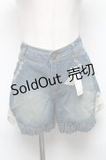 axes femme / デニムショートパンツ  ブルー S-25-05-22-050-AX-PA-AS-ZS