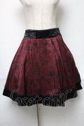 axes femme / メルヘン柄スカート  ワイン S-25-05-22-055-AX-SK-HR-ZS