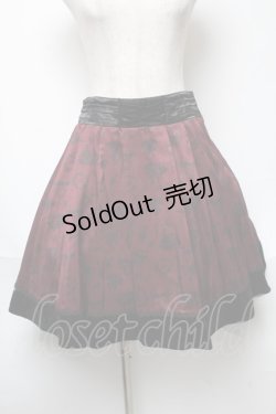 画像1: axes femme / メルヘン柄スカート  ワイン S-25-05-22-055-AX-SK-HR-ZS