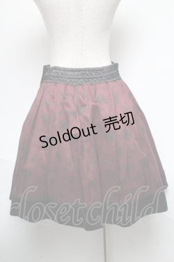 画像2: axes femme / メルヘン柄スカート  ワイン S-25-05-22-055-AX-SK-HR-ZS