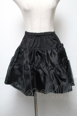 画像1: Innocent World / シャンブレーショートパニエ  黒 S-25-05-22-058-IW-SK-HR-ZS