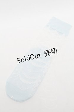 画像1: Angelic Pretty / Lacyクルー丈ソックス  サックス S-25-05-22-1006-AP-ZA-HR-ZS