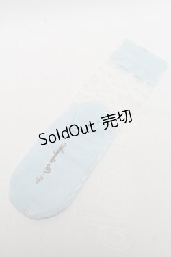 画像2: Angelic Pretty / Lacyクルー丈ソックス  サックス S-25-05-22-1006-AP-ZA-HR-ZS