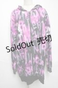 NieR Clothing / 転写パーカー  黒ｘピンク S-25-05-22-1048-PU-TO-AS-ZT031