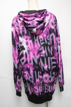 画像2: NieR Clothing / 転写パーカー  黒ｘピンク S-25-05-22-1048-PU-TO-AS-ZS