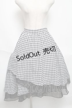 画像1: axes femme POETIQUE / ギンガムチェックイレヘムSK  黒ｘ白 S-25-05-22-1057-AX-SK-AS-ZS