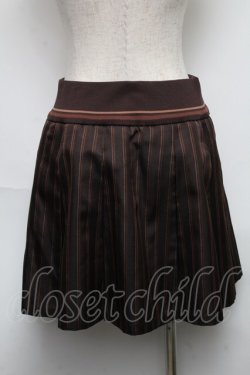 画像2: Jane Marple / Dot Stripe Jacquardのミニスカート  ブラウン S-25-05-22-1058-JM-SK-HR-ZS