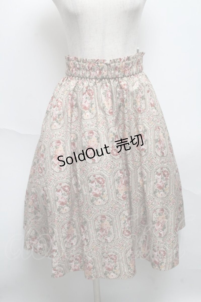 画像1: 【SALE】axes femme /アンティーク柄スカート  ベージュ S-25-05-22-1060-AX-SK-AS-ZT420 (1)