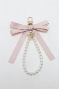Maison de FLEUR / リボンパールストラップ  ピンク S-25-05-22-1012-LO-ZA-HR-ZS