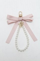 Maison de FLEUR / リボンパールストラップ  ピンク S-25-05-22-1012-LO-ZA-HR-ZS