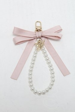 画像1: Maison de FLEUR / リボンパールストラップ  ピンク S-25-05-22-1012-LO-ZA-HR-ZS