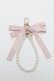 画像2: Maison de FLEUR / リボンパールストラップ  ピンク S-25-05-22-1012-LO-ZA-HR-ZS (2)