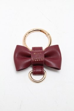 画像1: Maison de FLEUR / リボンキーリング  ワイン S-25-05-22-1013-LO-BG-HR-ZS