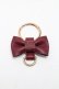 画像1: Maison de FLEUR / リボンキーリング  ワイン S-25-05-22-1013-LO-BG-HR-ZS (1)