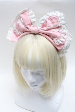 画像1: BABY,THE STARS SHINE BRIGHT / レースリボンカチューシャ  ピンク S-25-05-22-1021-BA-ZA-HR-ZS