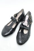 m petit by misako / AMPUリボンストラップパンプス  黒 S-25-05-22-1031-LO-SH-HR-ZS