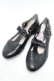画像1: m petit by misako / AMPUリボンストラップパンプス  黒 S-25-05-22-1031-LO-SH-HR-ZS (1)